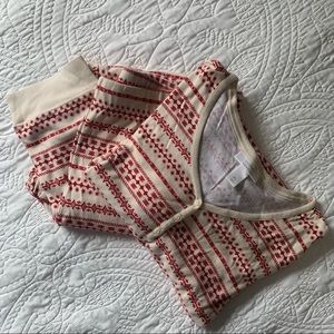 LC Lauren Conrad Holiday/Winter Pattern Off-white and Red Pajama Set - Size XL